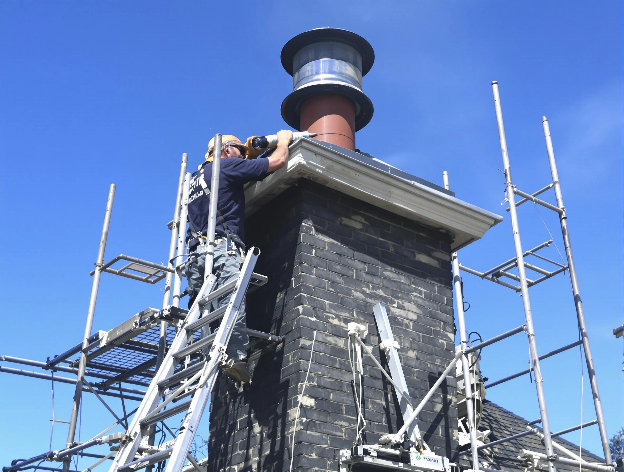 Sturdy chimney crown finished by Gloucester Chimney Sweep in Gloucester, MA