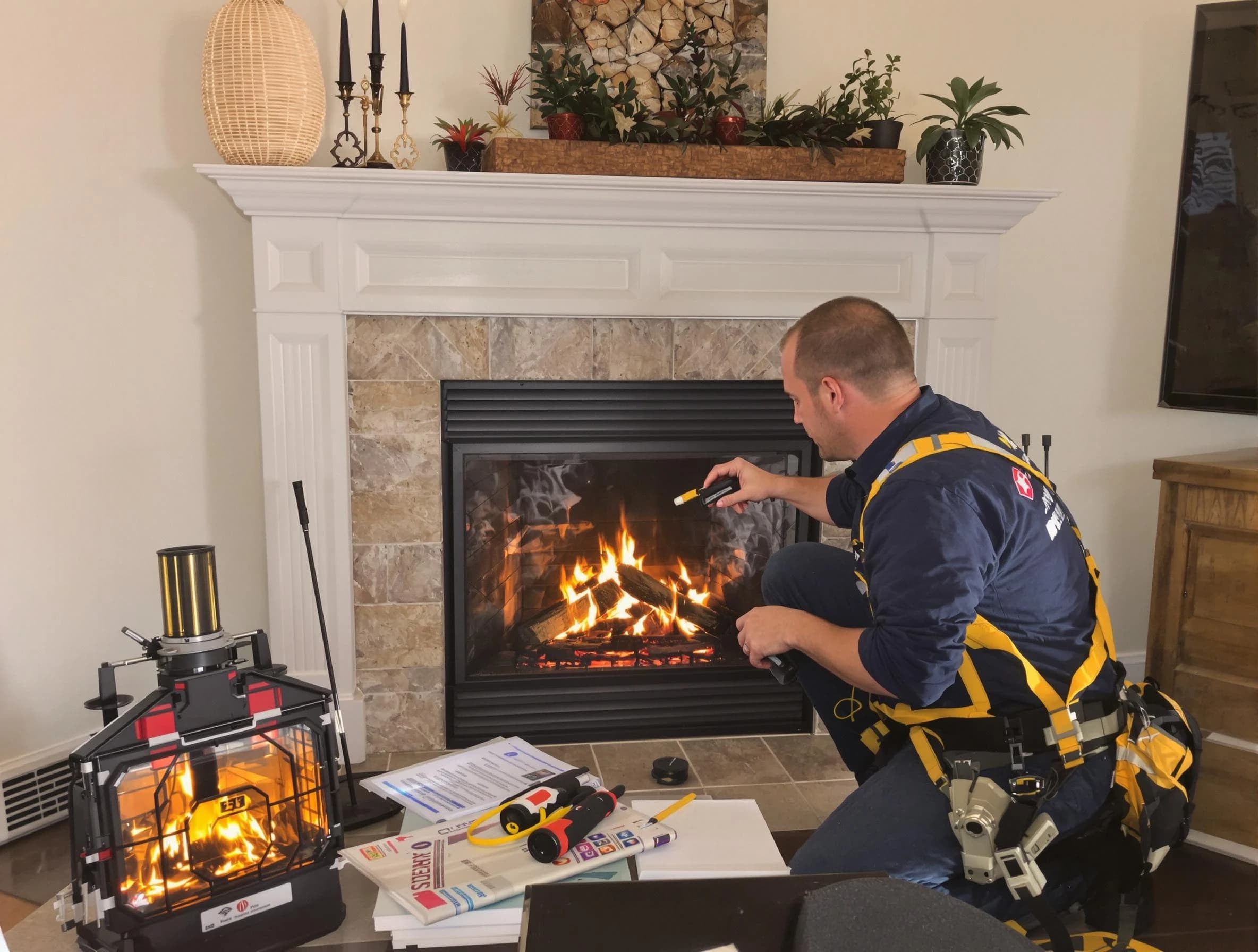 Safety-focused fireplace inspection by Gloucester Chimney Sweep in Gloucester, MA