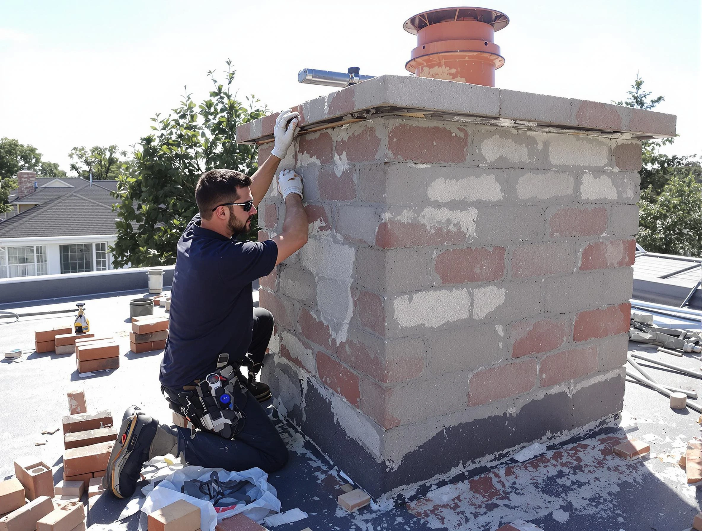 Advanced chimney repair process by Gloucester Chimney Sweep in Gloucester, MA