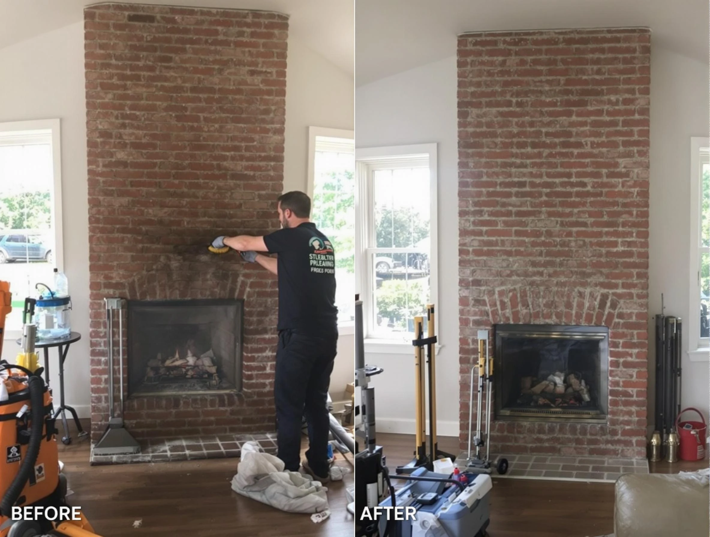Finished chimney sweeping service by Gloucester Chimney Sweep in Gloucester, MA