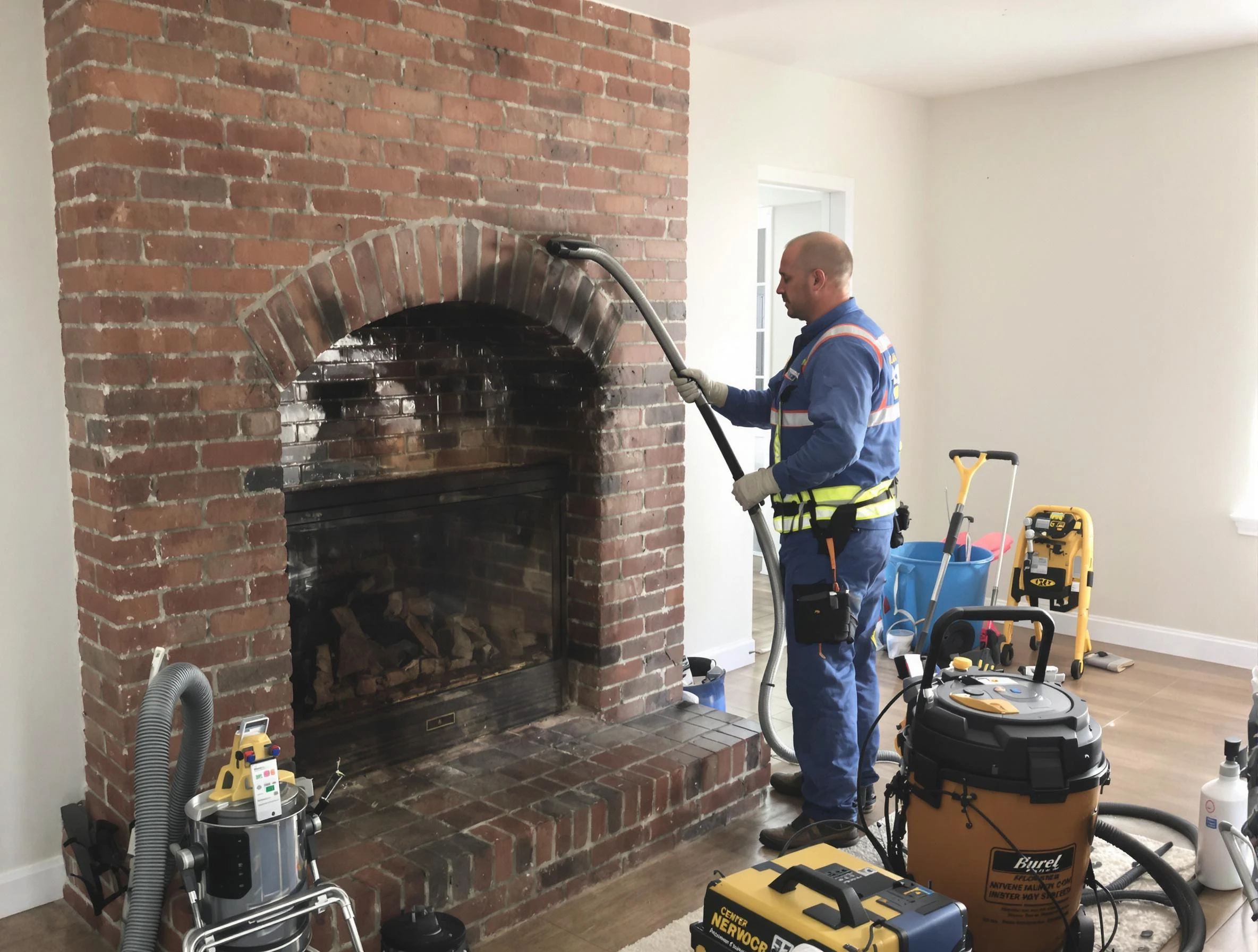 Gloucester Chimney Sweep expert performing detailed chimney sweep in Gloucester, MA