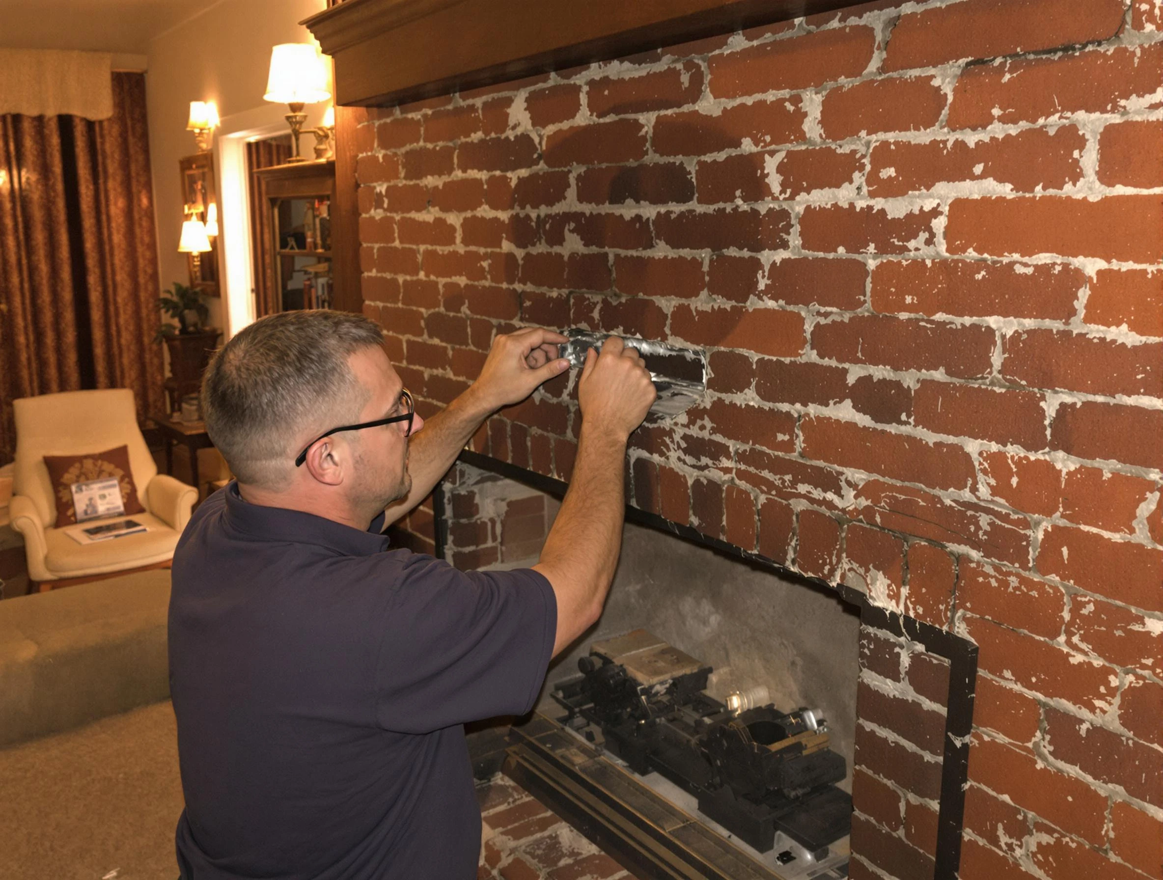 Gloucester Chimney Sweep expert fixing a fireplace in Gloucester, MA