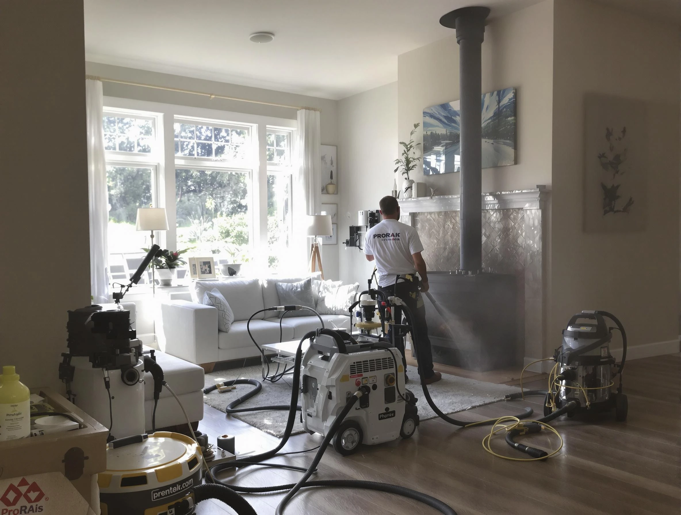 Soot removal service by Gloucester Chimney Sweep for a fireplace in Gloucester, MA